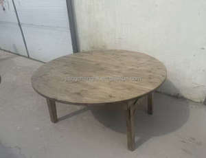 Outdoor Modern <b>Wood</b> Banquet <b>Round</b> <b>Table</b> Wedding Hotel <b>Dining</b> Farmhouse Party Event Durable Eco-Friendly <b>Tables</b> - Product Image 2