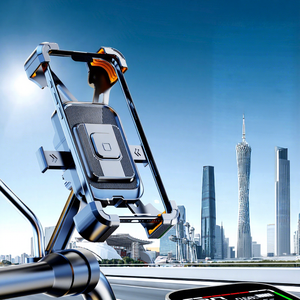 Support de téléphone universel robuste et antichoc 360 °   Support de téléphone rotatif pour vélo et moto pour écrans de 5 à 7,2 pouces - Product Image 2