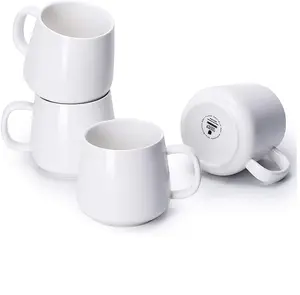 China Customize Travel Ceramic 12oz Porcelain Cup Coffee Mugs Drink For Coffee Mugs Tea