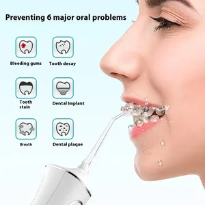 Nuevo Modelo 2026 Irrigador Bucal Inalámbrico a Prueba de Agua, con 4 Boquillas, Ajustes Multinivel, Limpiador Bucal OEM al por Mayor - Product Image 5