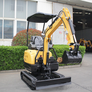 Mini-excavatrice EZ-13P de type chenillé, moteur hydraulique, couleur jaune, pour travaux souterrains, irrigation et creusement de fossés - Product Image 2