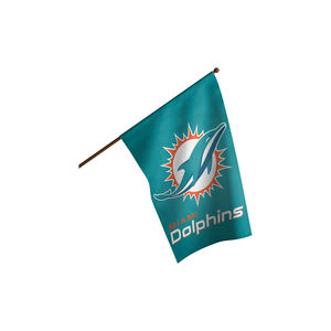 Bandiera della squadra di <span class=keywords><strong>delfini</strong></span> di Miami banner promozionali con Logo personalizzato vendita calda per le bandiere della squadra di NFL Minnesota Vichings formato e forma personalizzati - Product Image 1