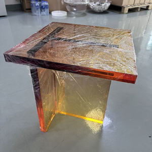 Tùy Chỉnh Trong mờ Màu Tím Tối Giản Phong Cách Hiện Đại <span class=keywords><strong>Acrylic</strong></span> Bàn Cà Phê End Bảng Trang Trí Nội Thất Cho Phòng Khách Sofa - Product Image 6