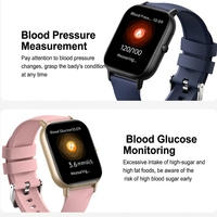 Nouvelle montre connectée C23, écran HD 2.01 pouces, montre de sport tendance, podomètre, moniteur de fréquence cardiaque, surveillance de la glycémie