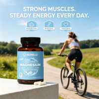 Complexe Triple de Magnésium 300mg Malate Glycinate Citrate Haute Absorption Muscles Os Cœur Capsules Végétaliennes 90 Unités Sans OGM
