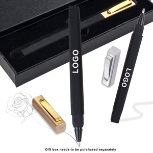 Bolígrafo de Diseño Cuadrado NP-096 con Logotipo Personalizado para Uso Promocional, Bolígrafo de Plástico Negro con Goma para Hotel, con Clip Metálico y Punta de 0.5 mm - Product Image 1