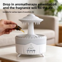 Diffuseur d'arômes USB transfrontalier avec humidificateur, design coloré à effet de pluie tombante, capacité de 0,5 L, fonctionnement silencieux