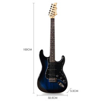 Guitare électrique de 39 pouces en stock, dégagement rapide pour les débutants, guitare électrique ST de haute qualité