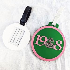 High Quality Custom Eco-Friendly Golf Bag Tags <b>PVC</b> Rubber Luggage Tag with Silicone <b>Strip</b> Logo Pattern for Baggage - Product Image 4