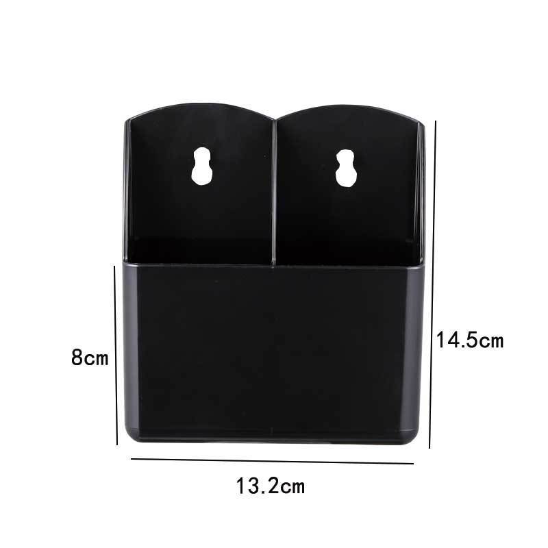 Black double-compartment design [with no-drill adhesive backing]