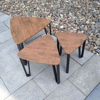 Ensembles de tables basses imbriquées en bois de loisirs marron moderne tables d'appoint empilables extensibles pour la maison meubles de salon élégants