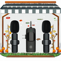 Microphone à condensateur 3-en-1 K15 sans fil 2.4G, type C, avec suppression du bruit, omnidirectionnel, portable