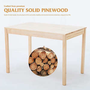 Ensemble de Table de cuisine nordique 5 pièces, 4 chaises en bois, Table de salle à manger, meubles de cuisine - Product Image 3