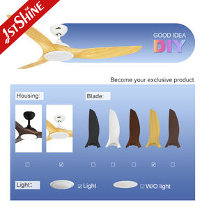 พัดลมเพดาน LED 1stshine รีโมทคอนโทรลอัจฉริยะแบบเรียบง่ายพัดลมเพดานไฟ LED หรี่แสงได้พร้อมไฟ - Product Image 4