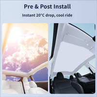 Pare-soleil intégré pour toit ouvrant, isolation thermique, perméable à la lumière, pour Tesla Model 3/Y/YL 6 places