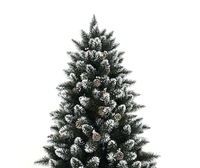 Hot Sale Metallst änder Künstlicher PVC dekorativer Baum mit weißem Glitzer und Tannenzapfen Silber beere für Home Office Holiday Decor