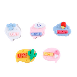 Resin <b>Craft</b> Alphabet Bubble Speech Decor For Diy Home Decoration Cartoon Artistic Hand Painted Irregular Shape - Product Image 5