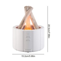 Feu de camp Flamme Feu Diffuseur Bonfire Aromathérapie Huile Ential Diffuseur 250Ml Bois Cool Mist Humidificateur pour
