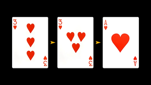 Fantastique coeur 3 à Ace point mobile tours <span class=keywords><strong>de</strong></span> <span class=keywords><strong>magie</strong></span> gros plan carte magique professionnel magicien tour outil magique - Product Image 2