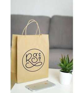 Sellos Personalizados Modernos de Plástico Teñido Wonder Wave para Cajas de Cartón y Bolsas de Papel - Varios Tamaños - Product Image 5