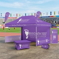 Carpa Publicitaria Personalizada para Negocios en Interiores y Exteriores, Carpa Oxford para Alimentos de 3x4.5m/10x15 pies, Resistente al Viento, Impresión Personalizada con su Logotipo