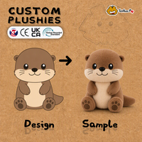 Jouets en peluche personnalisés à succès avec logo sur mesure, animaux en peluche mignons, design d'animaux, jouets en peluche Otter pour cadeau d'enfant