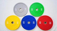 Plaques de poids en caoutchouc de qualité supérieure - Plaques de poids pour haltères pour l'entraînement croisé, la salle de sport à domicile et l'équipement de fitness, très résistantes