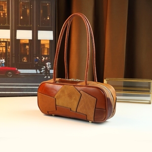 Nuevo Otoño e Invierno Versátil Retro Color Block Color Loaf Bag Bolso de un solo hombro - Product Image 1
