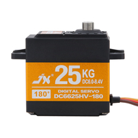 Servomoteur numérique standard JX DC6625HV à engrenages métalliques, couple élevé 25 kg, 6,0-8,4 V pour drones, cardans, articulations de robots et véhicules RC