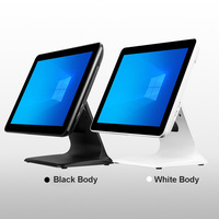 Sistema POS con Pantalla Táctil de 15 Pulgadas OEM/ODM, Suministro de Fábrica, Terminal POS Capacitivo de 10 Puntos con Wi-Fi, Caja Registradora POS
