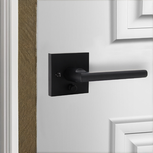 Designer Brass Finish Zinc Alloy Modern Hotel Interior Door <b>Handle</b> Smooth Lever Grip Square Shape High Durability Right Hand - Product Image 2