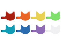 Étiquettes de câble réutilisables en forme de tête de chat, fermeture à crochet et boucle multicolore 24 pièces/32 pièces pour l'identification et l'organisation des câbles