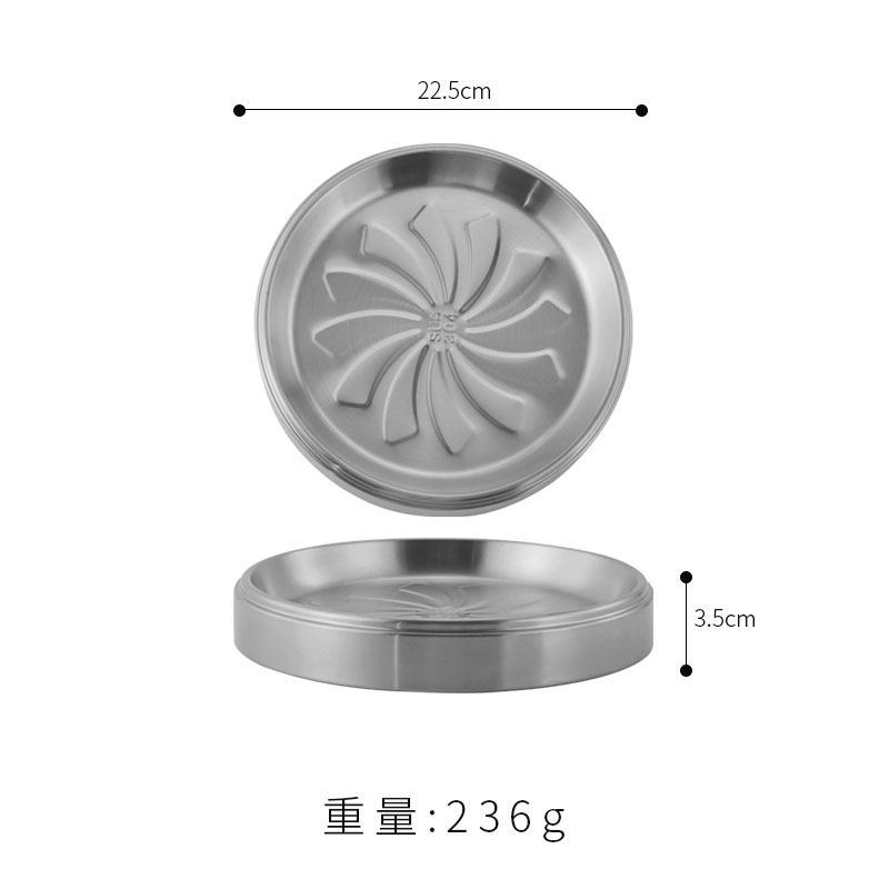Plato para servir apilable de 23 cm (plateado)