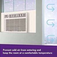 Panneau isolant latéral pour climatiseur de fenêtre SBR001WHITE, Isolation thermique et contre les courants d'air pour l'été/l'hiver