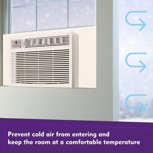 Panneau <span class=keywords><strong>isolant</strong></span> latéral pour <span class=keywords><strong>climatiseur</strong></span> de fenêtre SBR001WHITE, Isolation thermique et contre les courants d'air pour l'été/l'hiver - Product Image 3