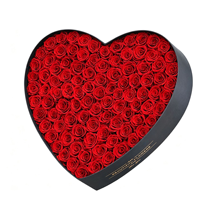 Regalos al por Mayor para el Día de la Madre, San Valentín y Navidad, Rosa Real Eterna, Flores Inmortales Preservadas, Caja en Forma de Corazón