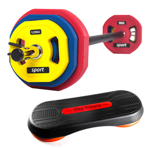 Juego de barra inteligente de 20 kg con placa de ajuste rápido tipo boca de cocodrilo para discos de acero y soporte para barras de gimnasio - Product Image 2