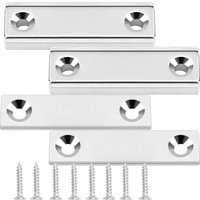 Jigs de menuiserie, aimant pot rectangulaire en néodyme avec revêtement nickelé et alésage