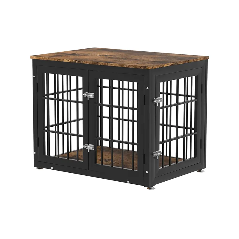 Cage pour chien de haute qualité en gros Cage pour chien en bois à double porte