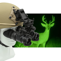 Untuk Teropong Bebas Genggam yang Dipasang di Helm, Kacamata Penglihatan Malam untuk Berburu, Pembesaran Optik 1X, Kecerahan 8-Tingkat PVS-31