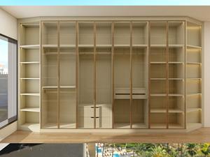 Placard intégré moderne blanc, placard sur mesure pour chambre à coucher, ensemble de meubles, dressing - Product Image 4