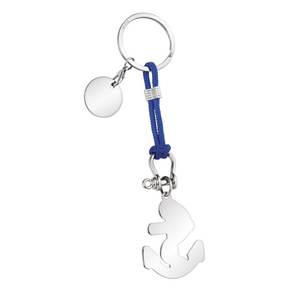 Portachiavi Personalizzabile con Ancora Blu in Silicone e PVC Morbido con Apribottiglie in Metallo - Product Image 2