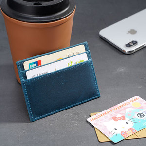 Portacarte <span class=keywords><strong>in</strong></span> Vera <span class=keywords><strong>Pelle</strong></span> Marrone Vintage con Logo Personalizzato, Blocco RFID, <span class=keywords><strong>in</strong></span> <span class=keywords><strong>Pelle</strong></span> Crazy Horse per Uomo - Product Image 6
