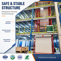 Plateforme en acier pour entrepôt, solution de stockage robuste, rayonnage de grande capacité, protection contre la corrosion, certifié ISO9001, gain de place