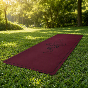 Tapis de yoga personnalisé avec logo, épaisseur 4-6 mm, antidérapant, en PU + caoutchouc, pour usage universel, facile à nettoyer, exercices, entraînement, Pilates, salle de sport à domicile - Product Image 4