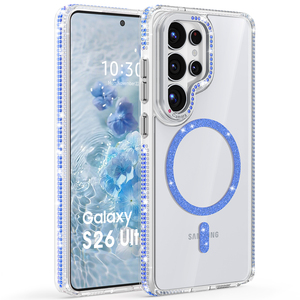 Accessoires de téléphone en diamant scintillant pour <span class=keywords><strong>Samsung</strong></span> S26 S25 S24 <span class=keywords><strong>S23</strong></span>, design luxueux, coque de téléphone magnétique antichoc pour <span class=keywords><strong>Samsung</strong></span> S26 Ultra - Product Image 6
