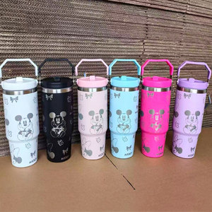 Double Wall Stainless Steel Tumbler Cartoon Drink Cup Insulated Travel <b>Coffee</b> Mug Reusable Water Bottle for Car Office Outdoor - Product Image 1