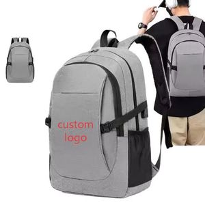 Custom Logo <b>Cheap</b> Travel Business College Student Backpack <b>Computer</b> Bag Laptop Backpack With USB Charging Port - Product Image 1