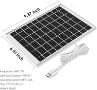 Paneles Solares Monocristalinos ALECTER Grid de 8W 10W 5V para Monitoreo de Videoporteros Inteligentes y Sistemas de Seguridad con Cámara
