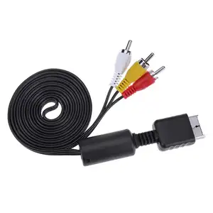 1.8m Game Audio Video AV Cable to 3 RCA A/V TV Adapter Cord Wire For Sony PS 2 3 PS2 PS3 Game Console Cable